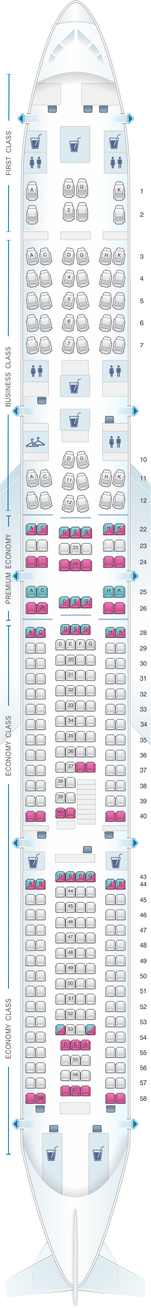Atlantic Airbus A340 600 Seating Chart