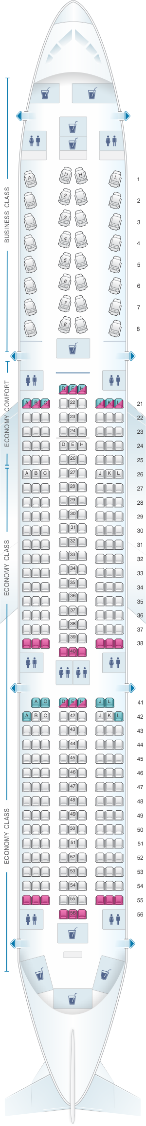 Airbus A350 900 Seat Configuration Image To U
